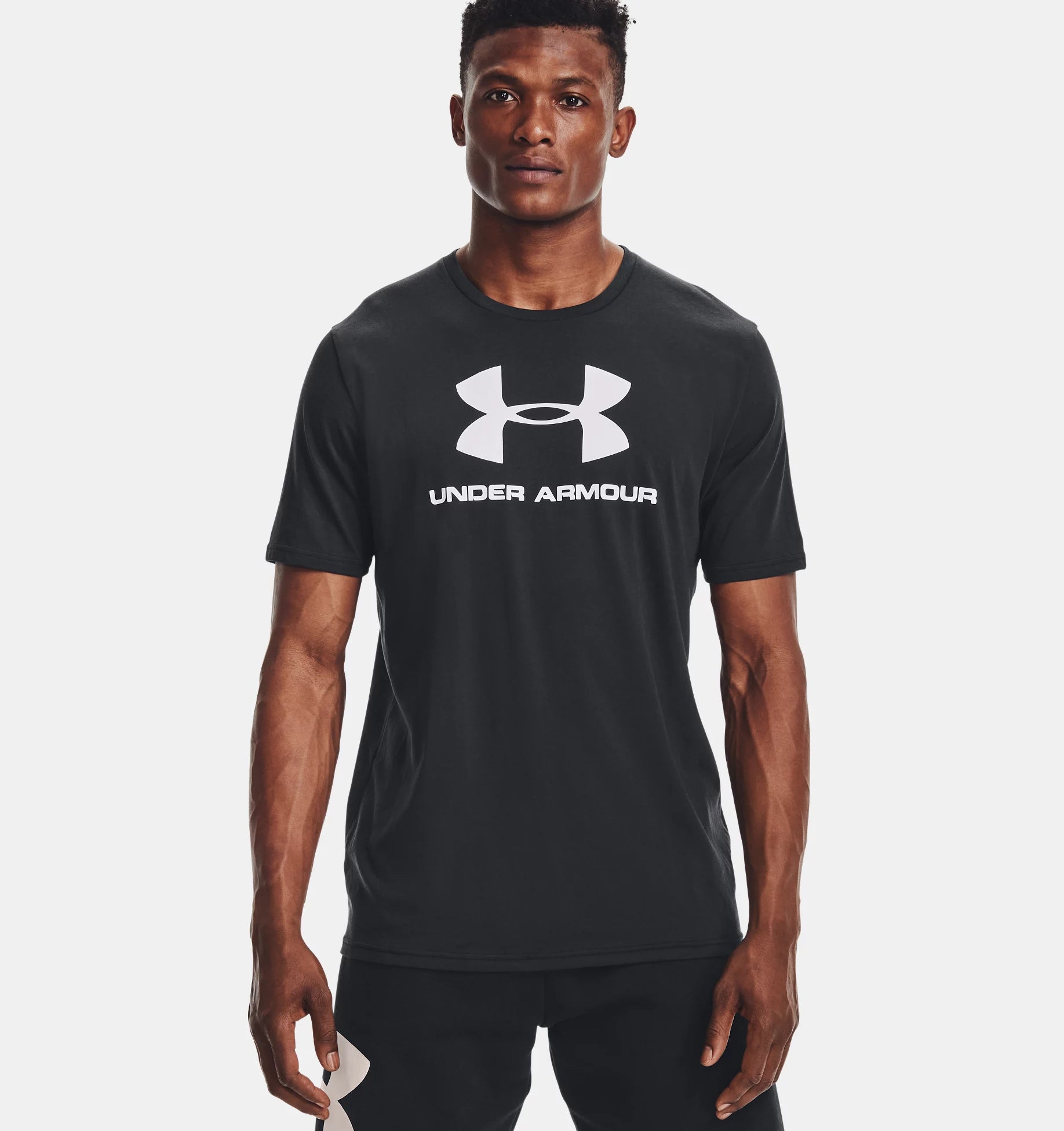 T-shirt con logo Under Armour Sportstyle - nera/bianca – Footkorner
