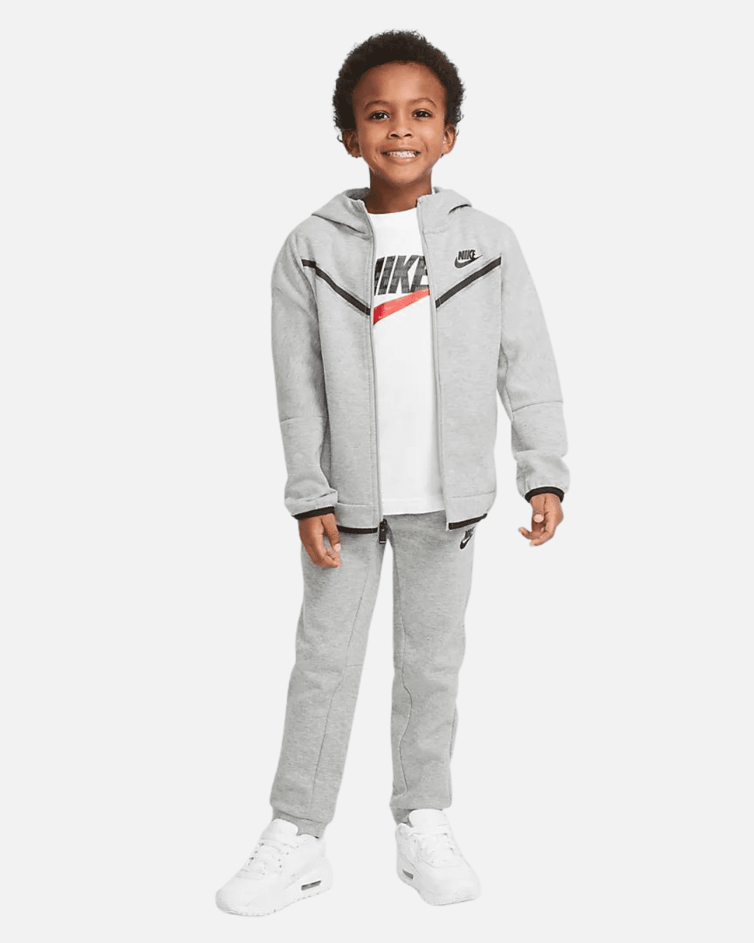 Sweat Nike Club Fleece Enfant - Gris/Noir/Blanc – Footkorner