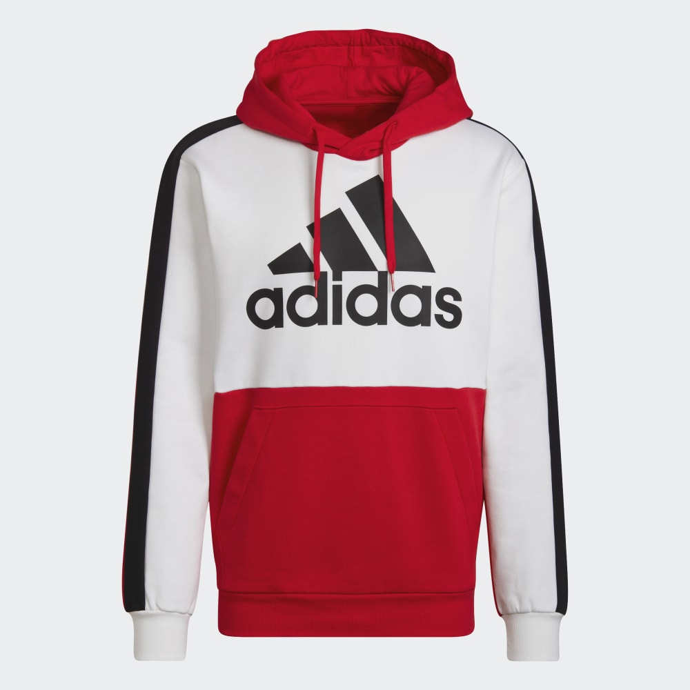 neerhalen hoofd spiegel Adidas Essentials Colorblock Hoodie - White/Red/Black – Footkorner