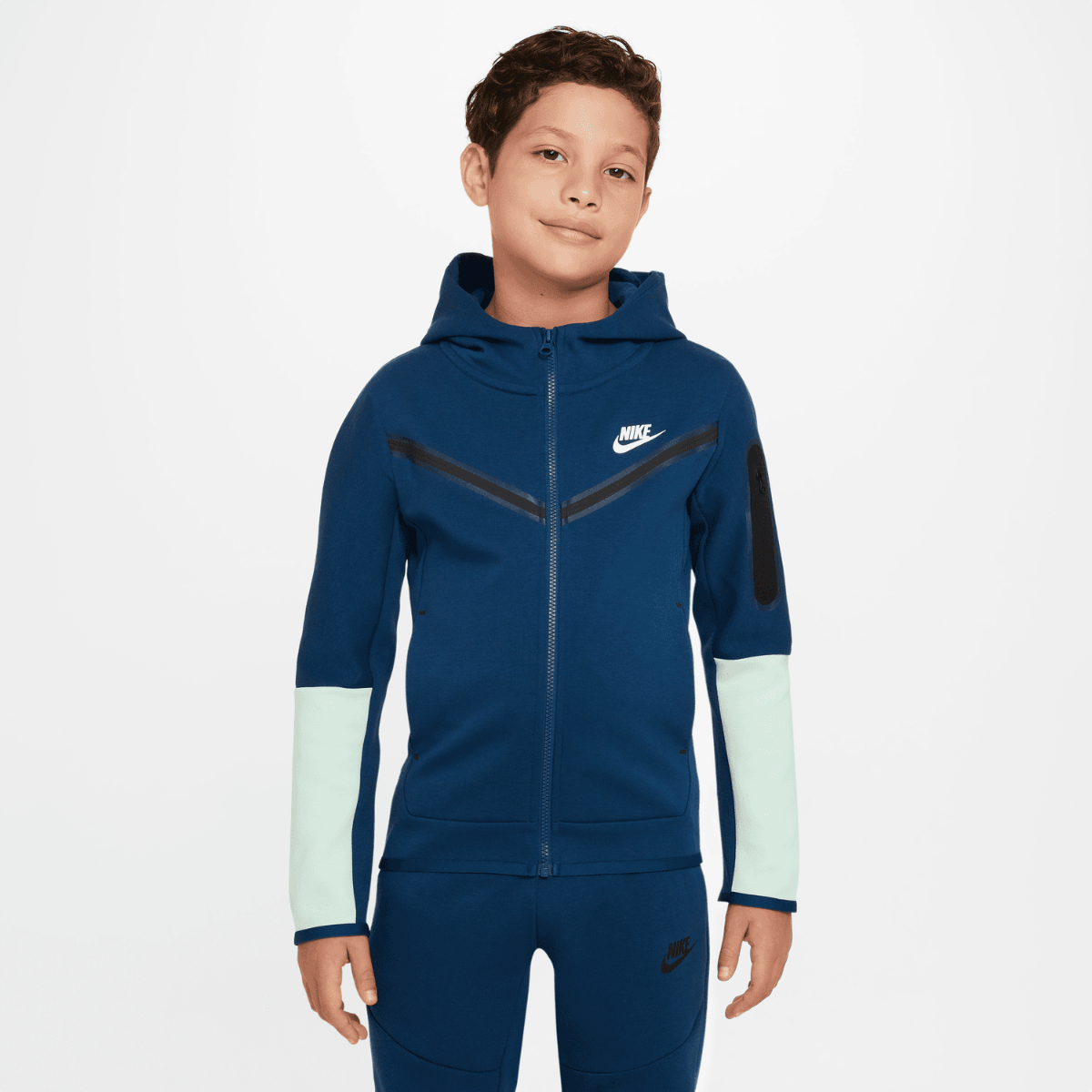 Ensemble Survêtement Nike Tech Fleece Enfant - Bleu/Blanc – Footkorner