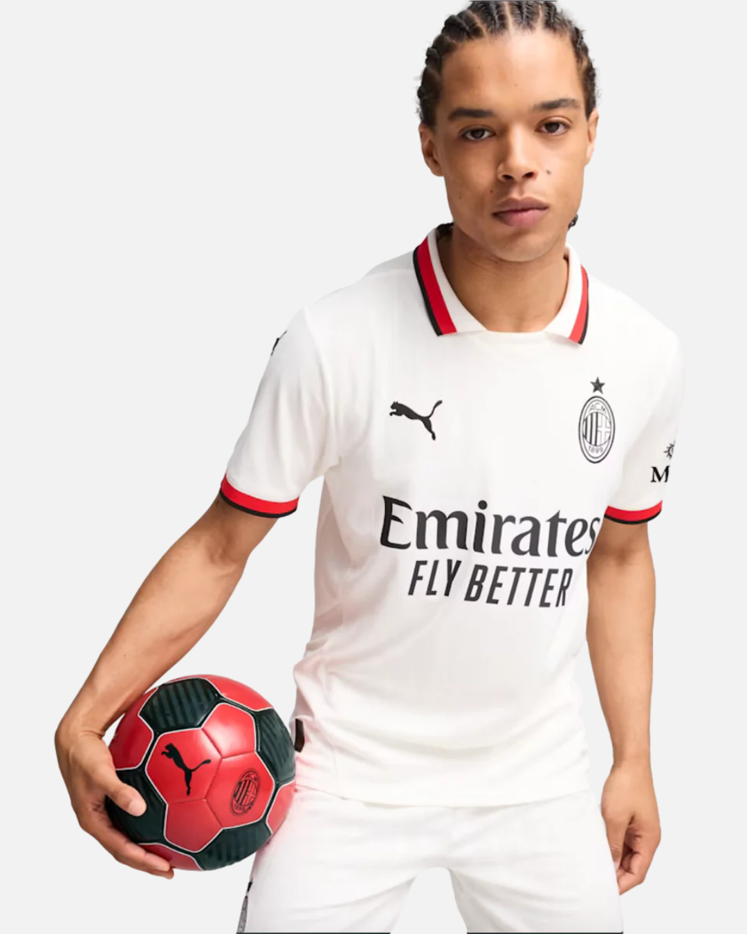 Maillot Extérieur Milan AC 2024/2025 - Blanc/Rouge