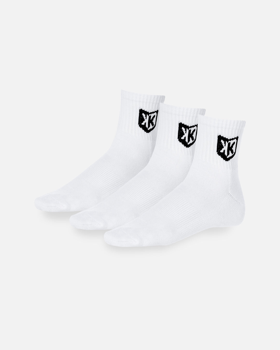 Pack of 3 pairs of FK 3/4 socks - White