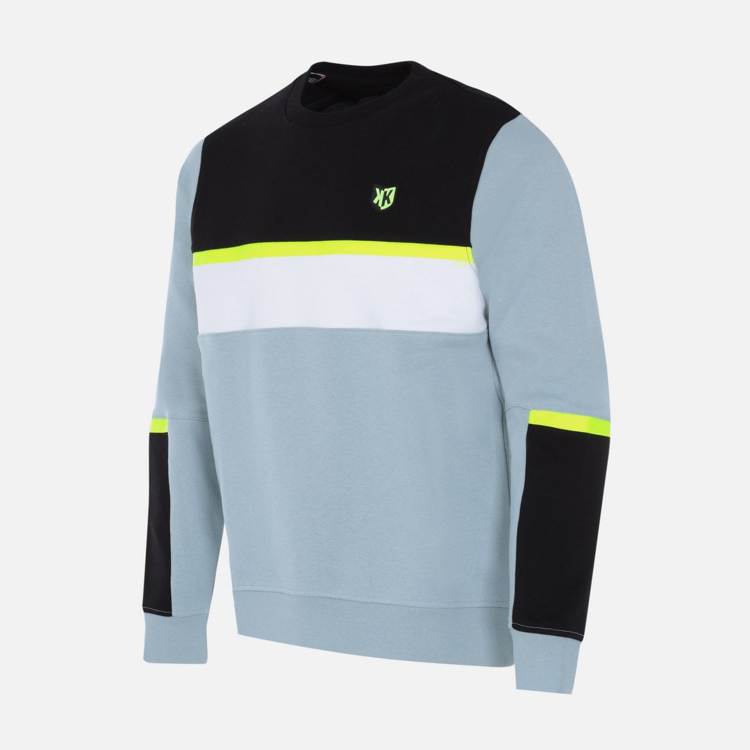 Sweat Sicarios V - Bleu fumé/Noir/Jaune