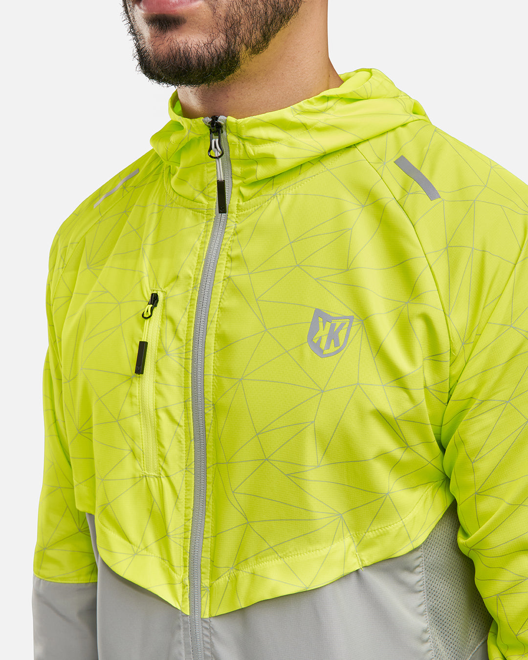 Veste FK running Lift - Gris/Jaune