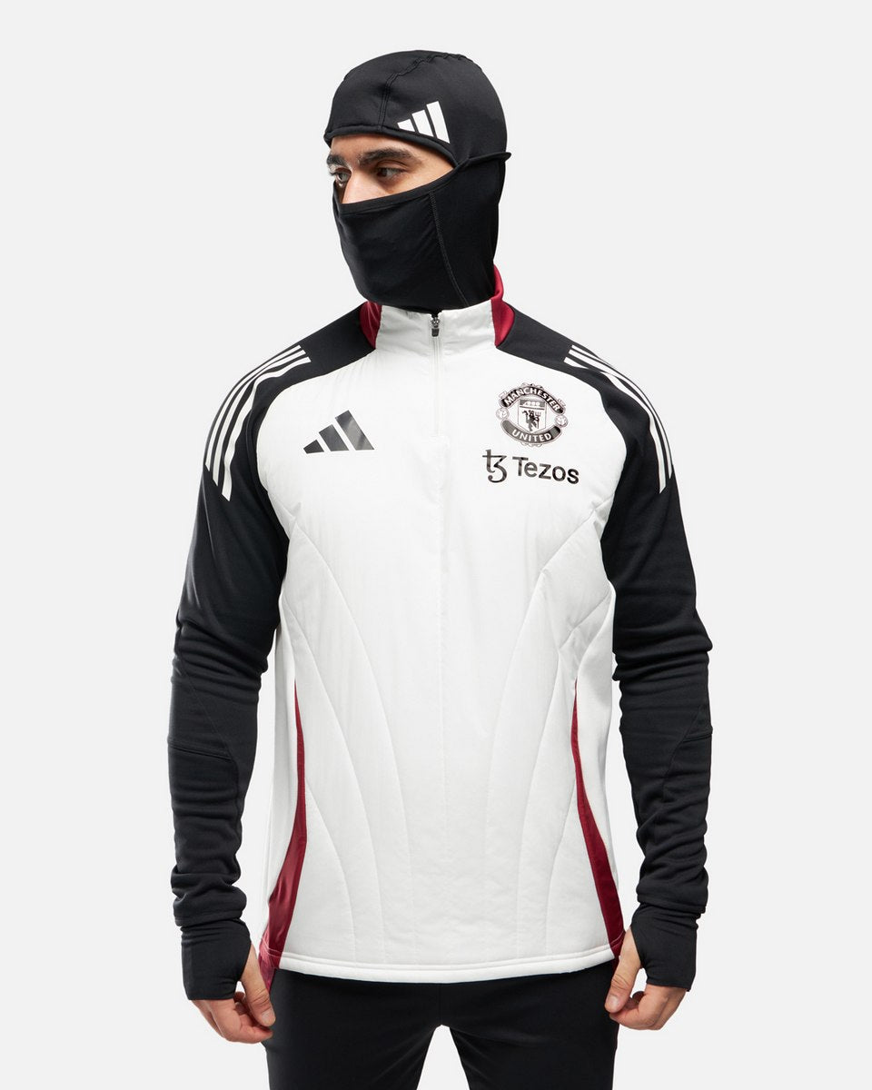 Haut Manchester United 2024/2025 cagoule intégrée - Blanc/Noir/Rouge