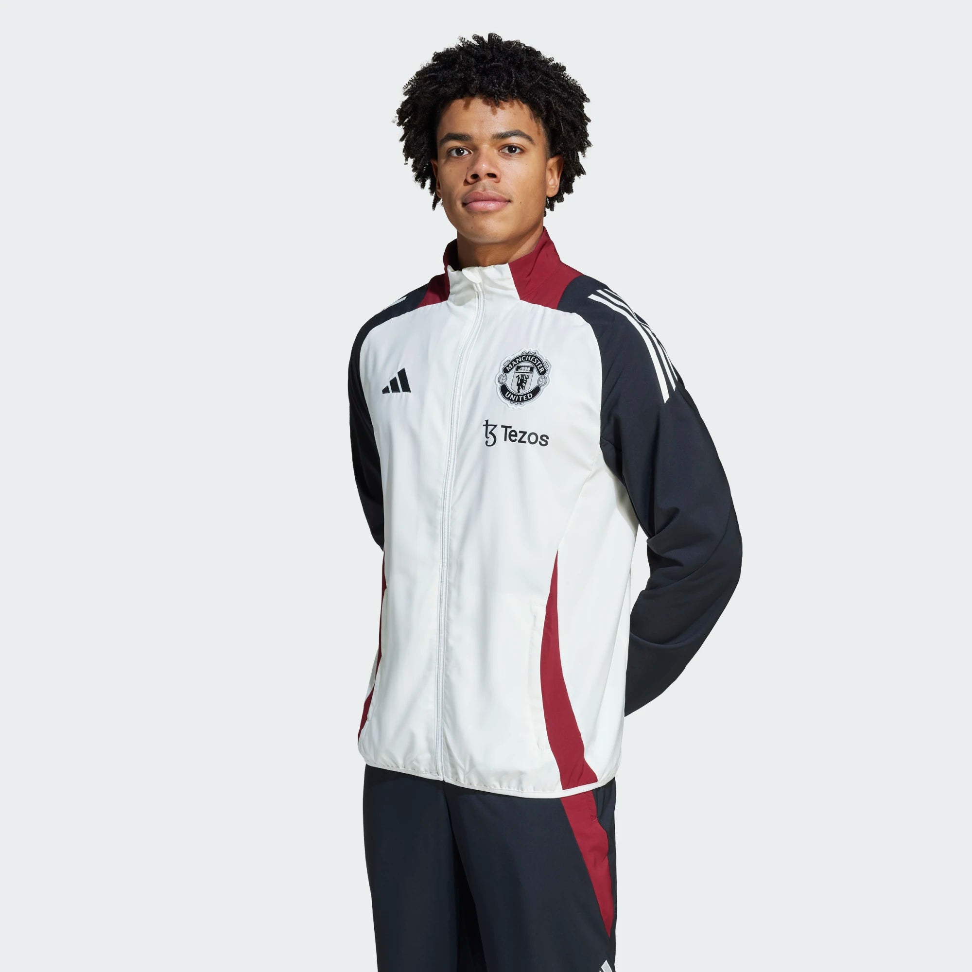 Manchester United 2024/2025 Training Jacket - White/Black