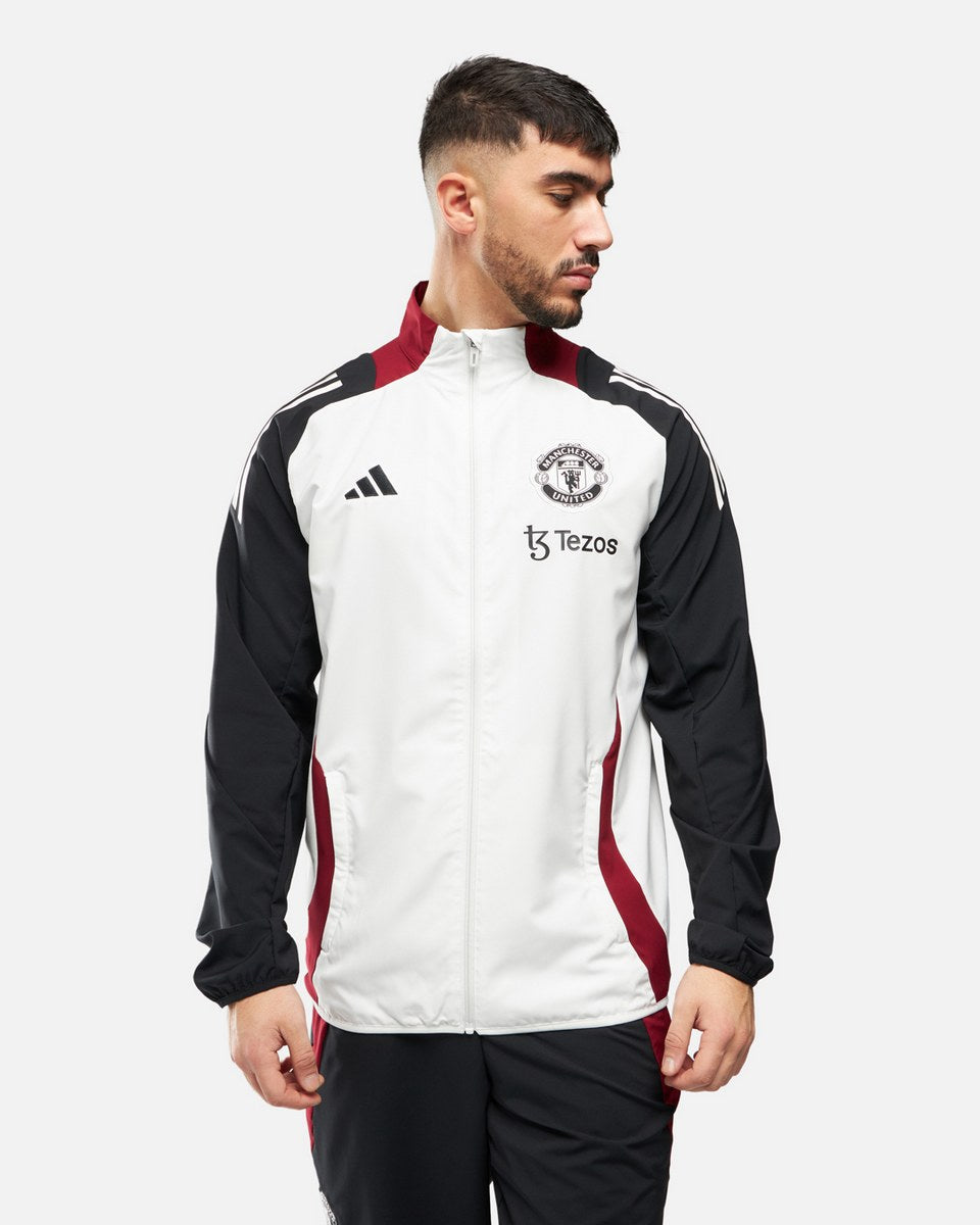 Veste de survêtement Manchester United 2024/2025 - Blanc/Noir