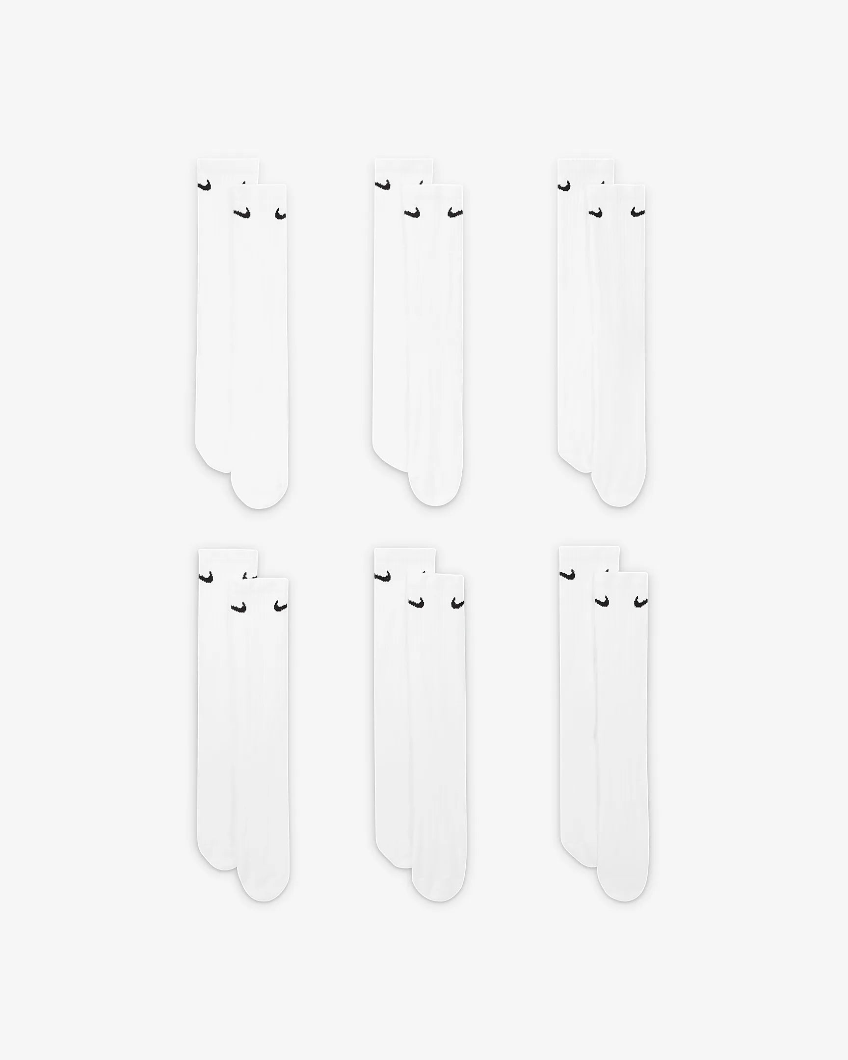 Pack de 6 paires de chaussettes Nike - Blanc