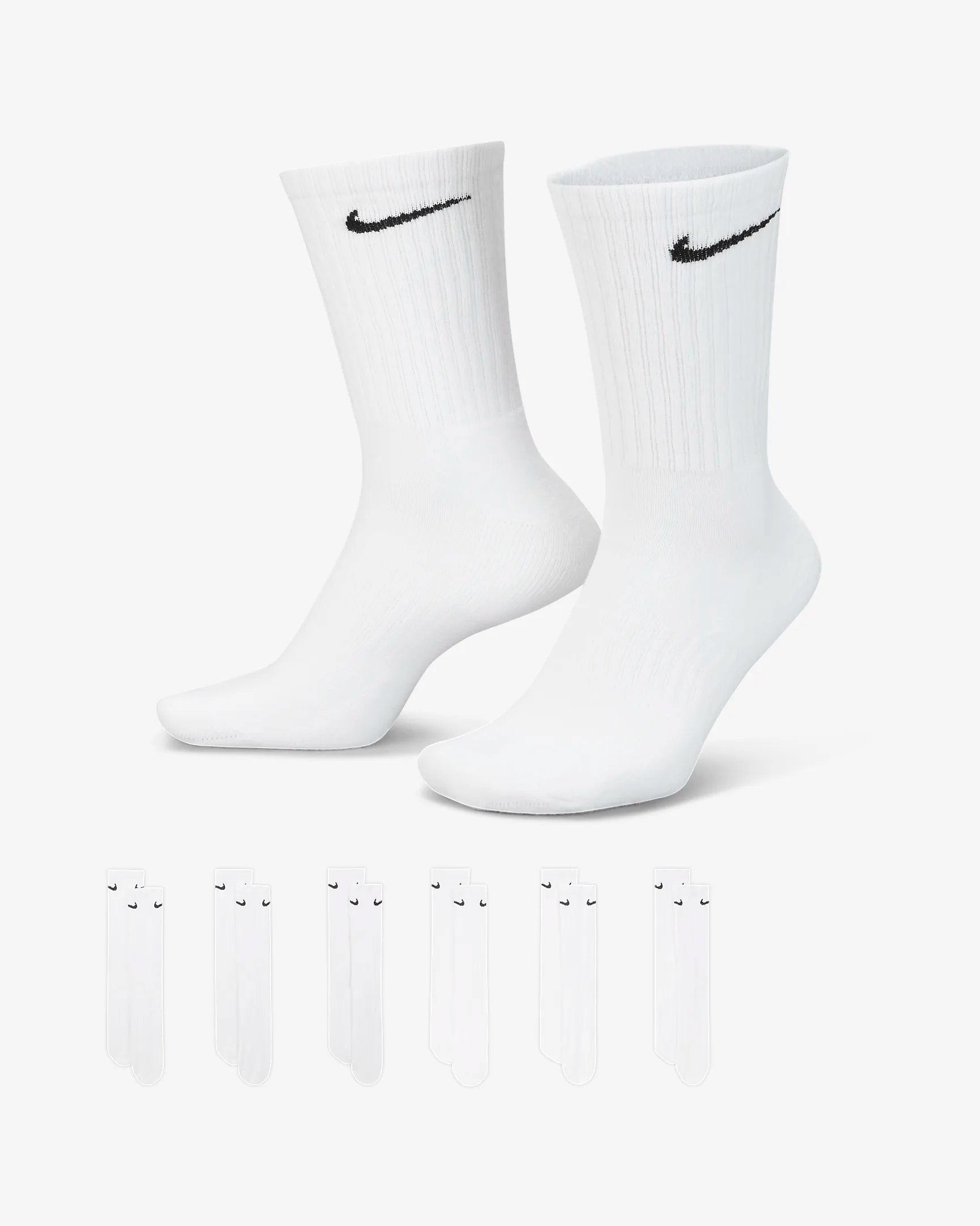 Pack de 6 pares de calcetines Nike - Blanco