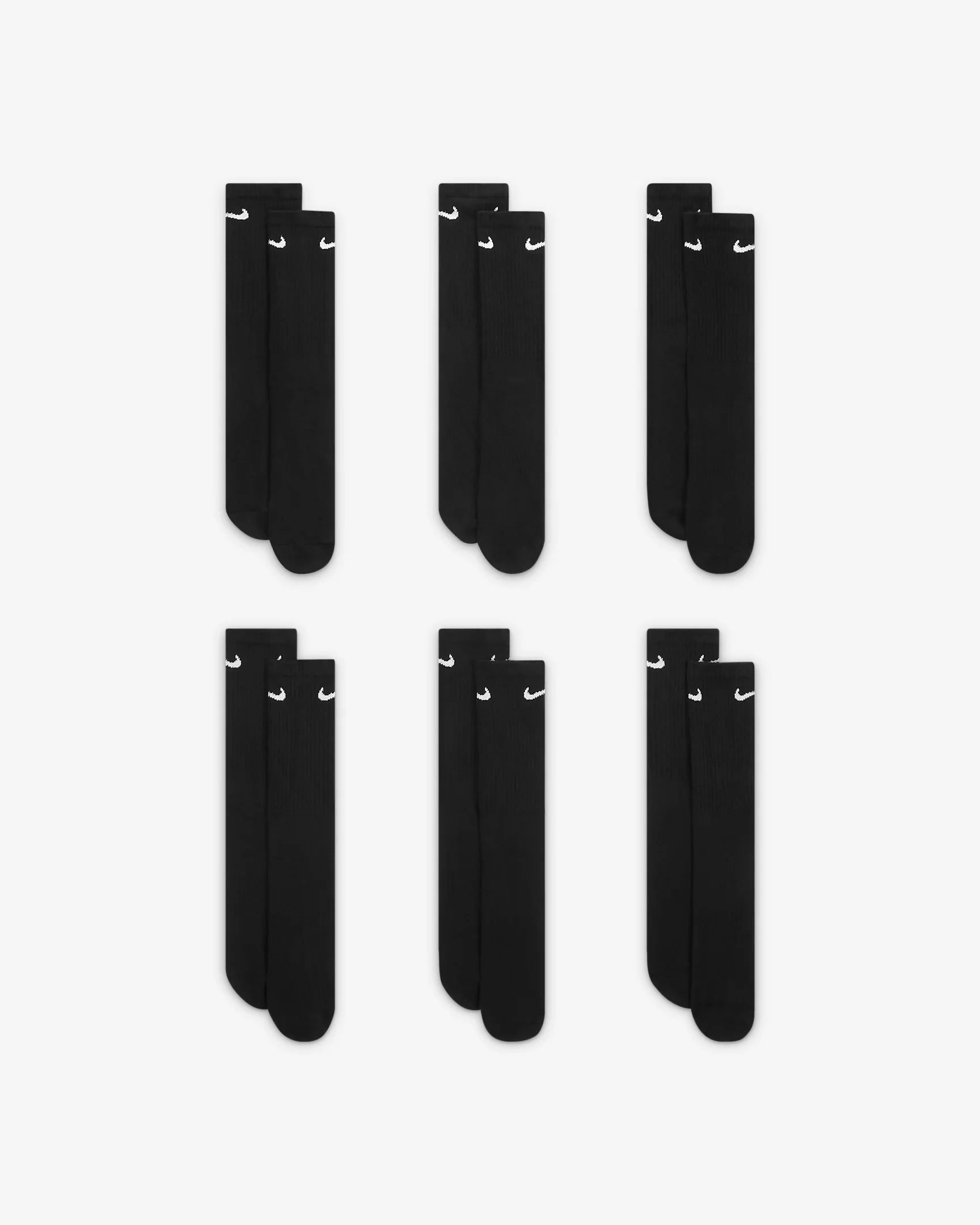 Pack de 6 pares de calcetines Nike - Negro