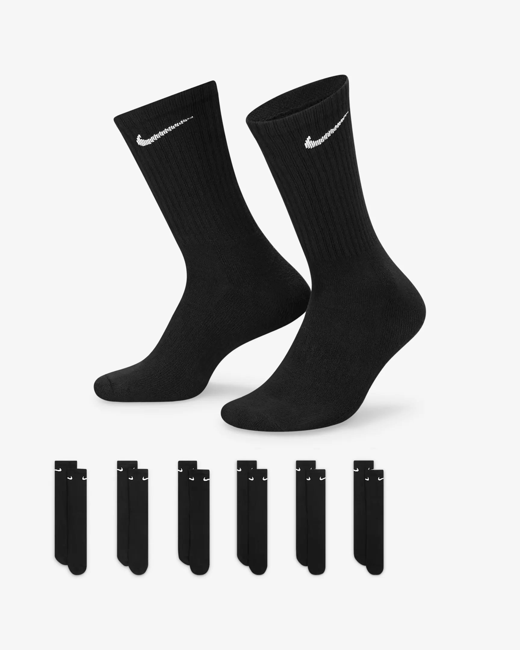 Confezione da 6 paia di calzini Nike - Nero