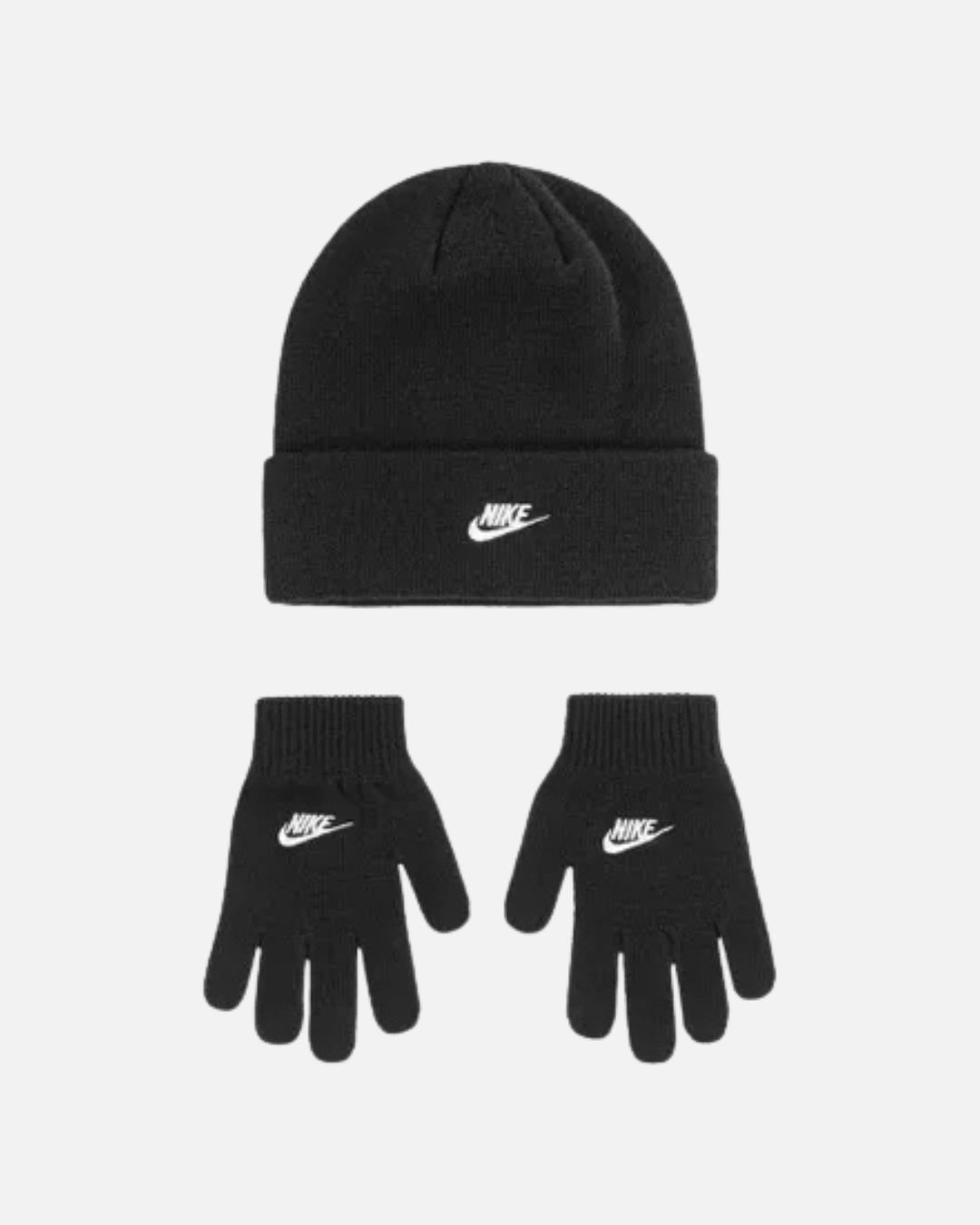 Nike Junior Hat and Gloves Set - Black/White