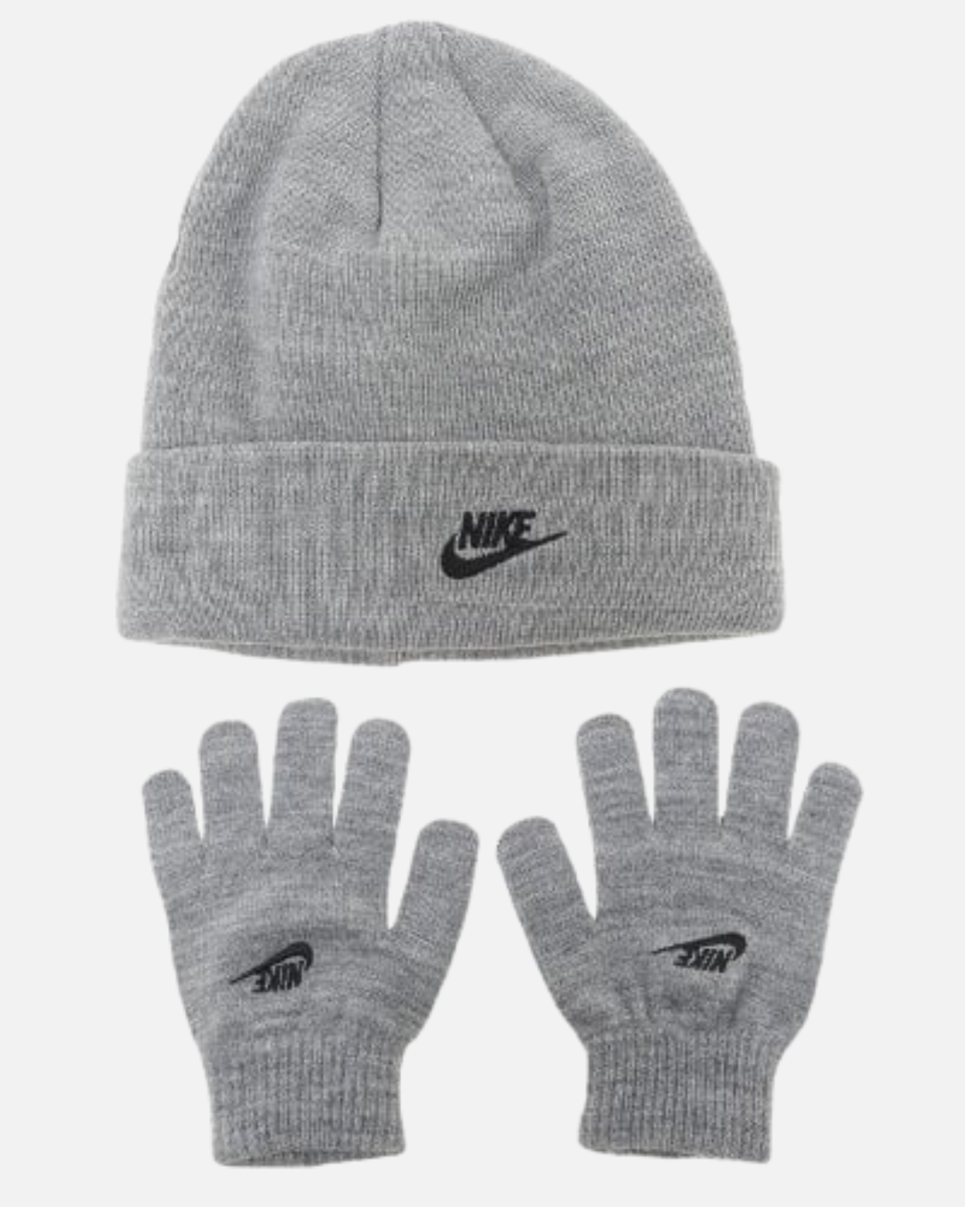 Nike Junior Mütze und Handschuhe Set - Grau/Schwarz