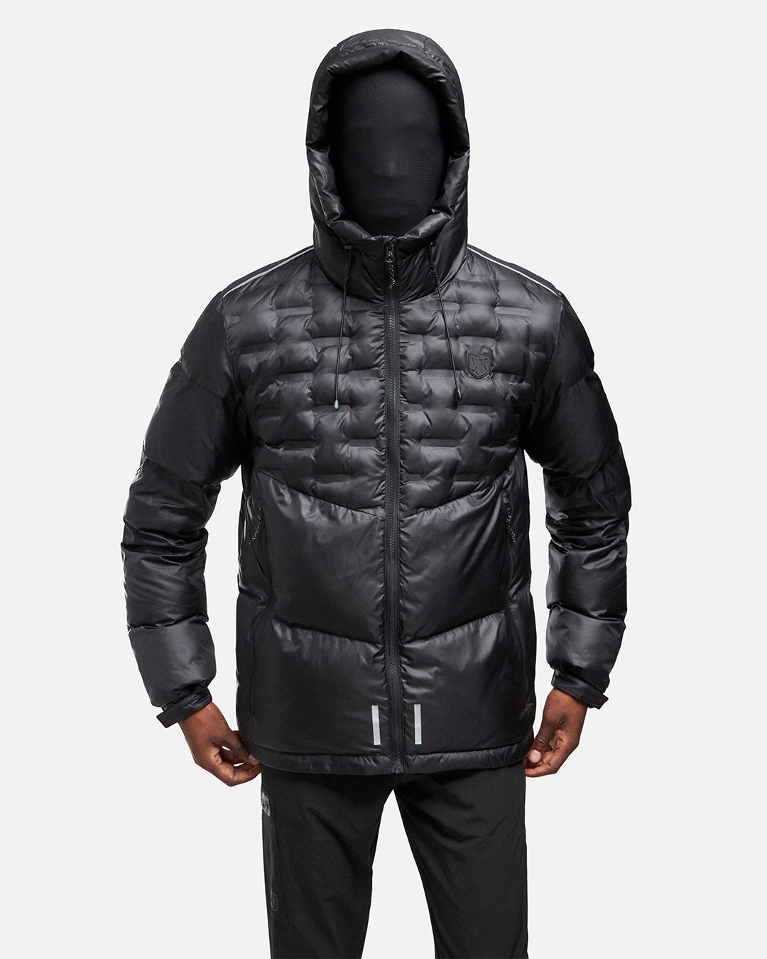 FK Snow Down Jacket with Integrated Hood - Black