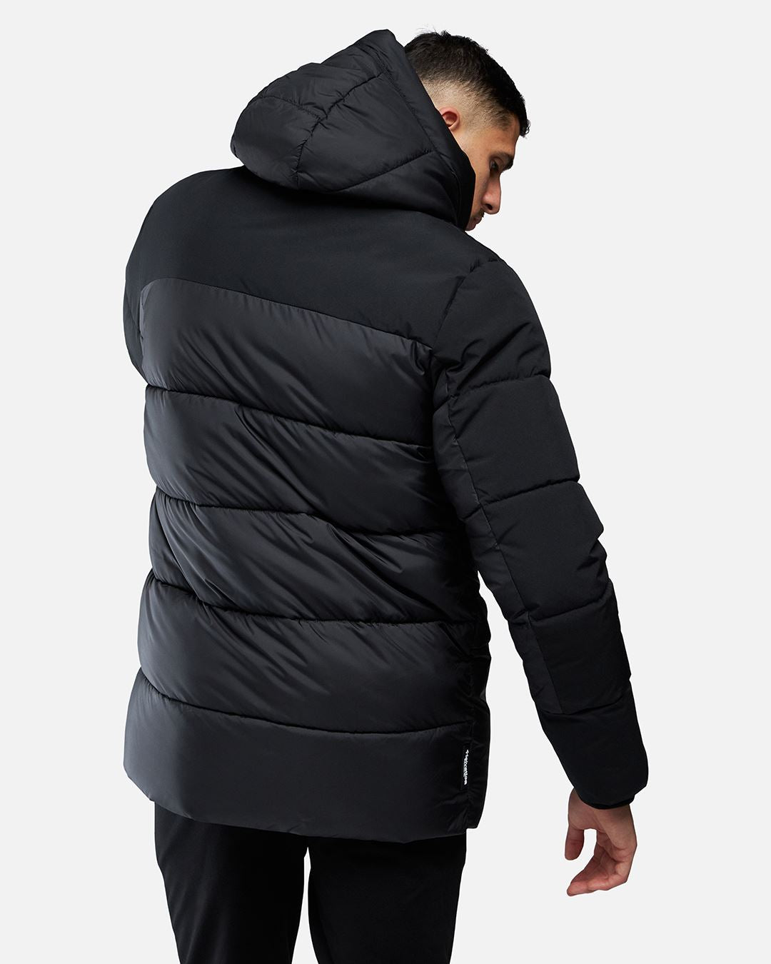 Helvetica Ricky 2 down jacket with integrated hood - Black