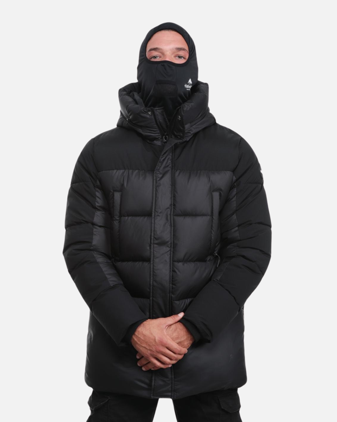 Helvetica Ricky 2 down jacket with integrated hood - Black