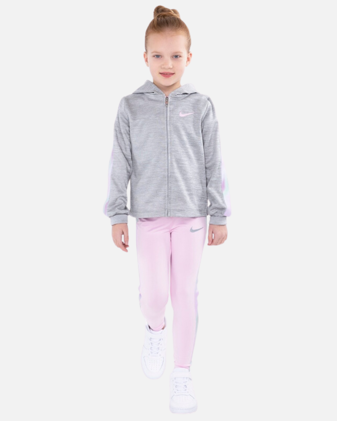 Ensemble Nike fille Therma-Fit - Gris/Rose