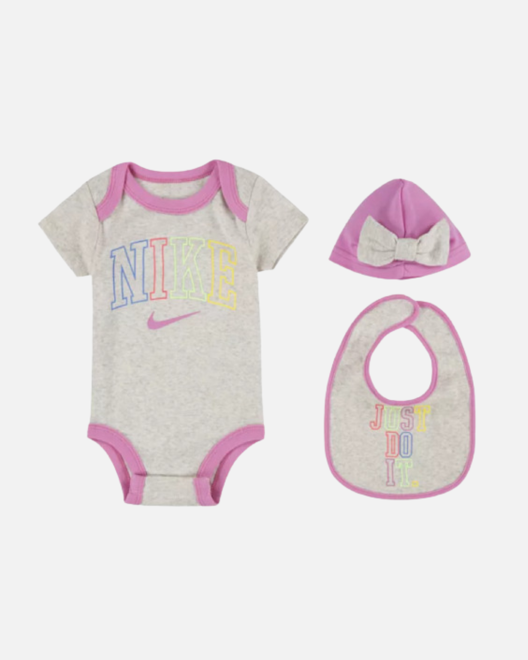 Set da 3 pezzi Nike Baby - Bianco/Rosa