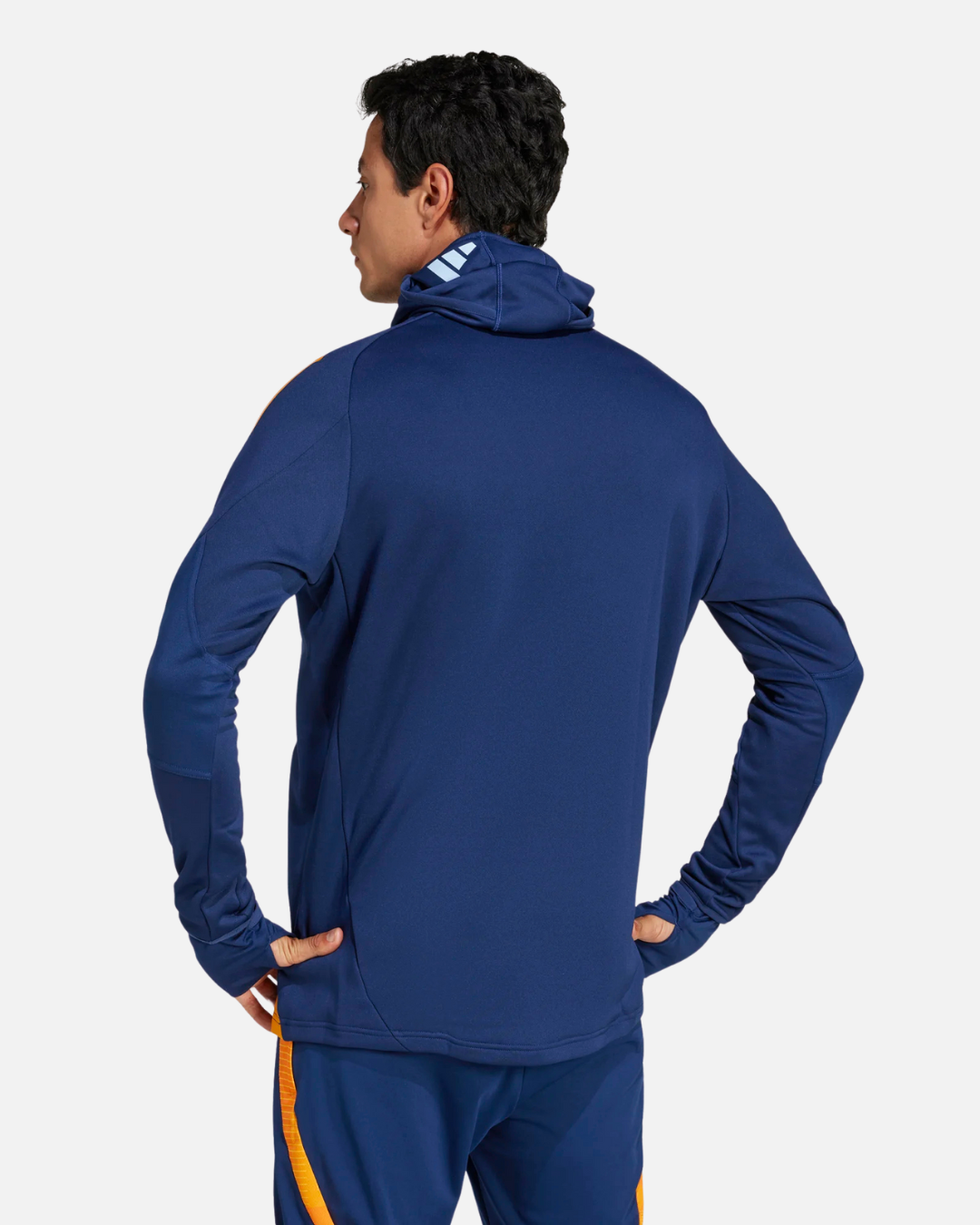 Haut Real Madrid 2024/2025 Cagoule Intégrée - Bleu/Jaune