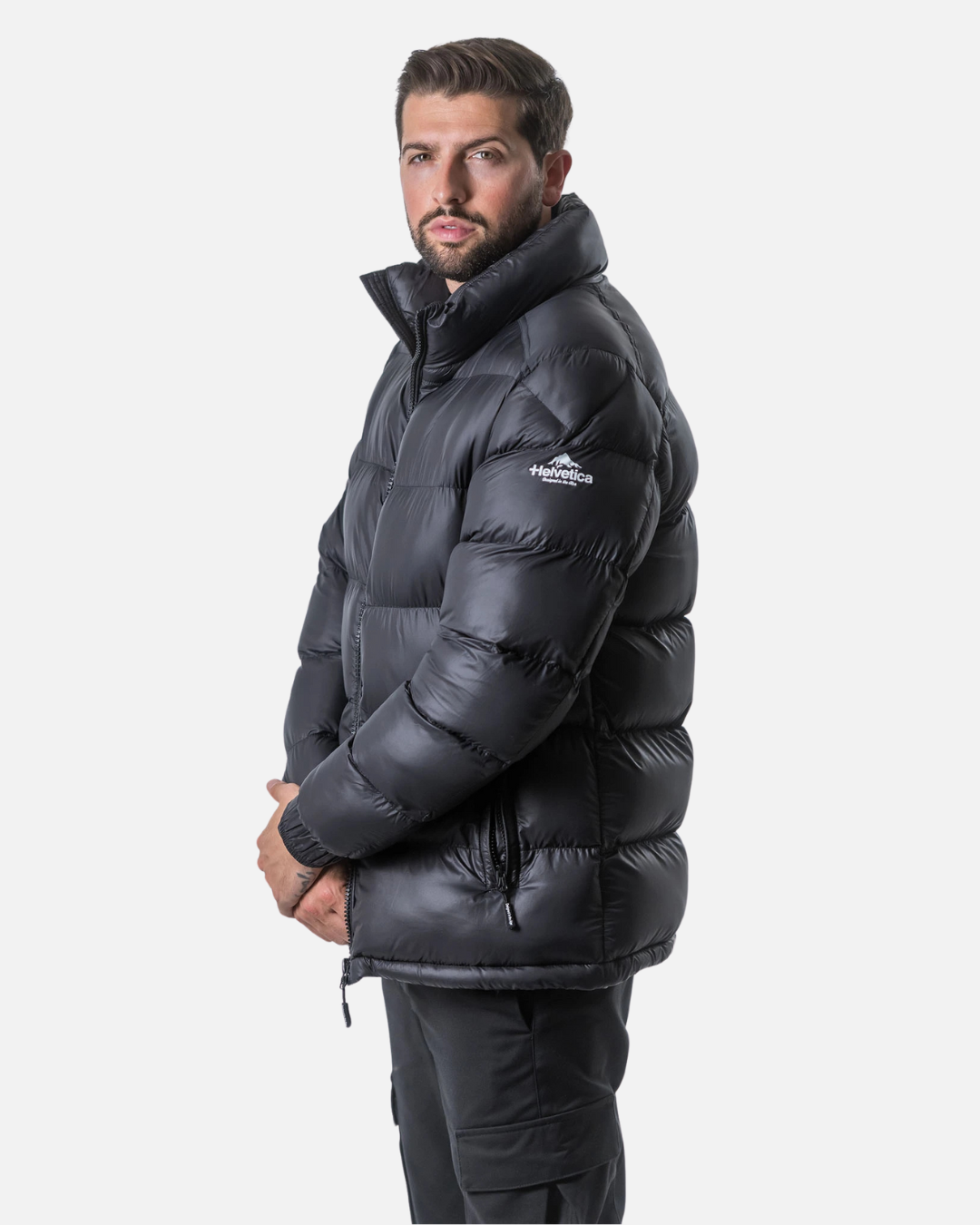 Helvetica Benny Daunenjacke – Schwarz