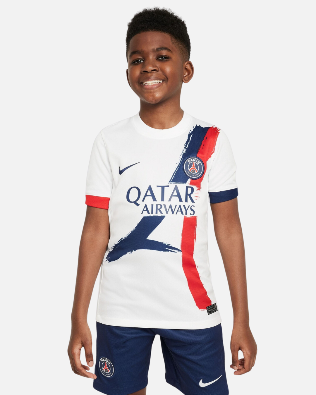 Maglia Junior PSG Away 2024/2025 - Bianco/Blu/Rosso