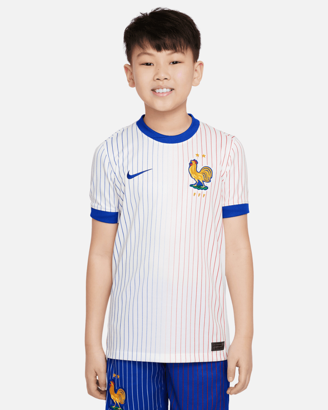 Maillot Extérieur Equipe de France Junior 2024 - Blanc/Bleu/Rouge