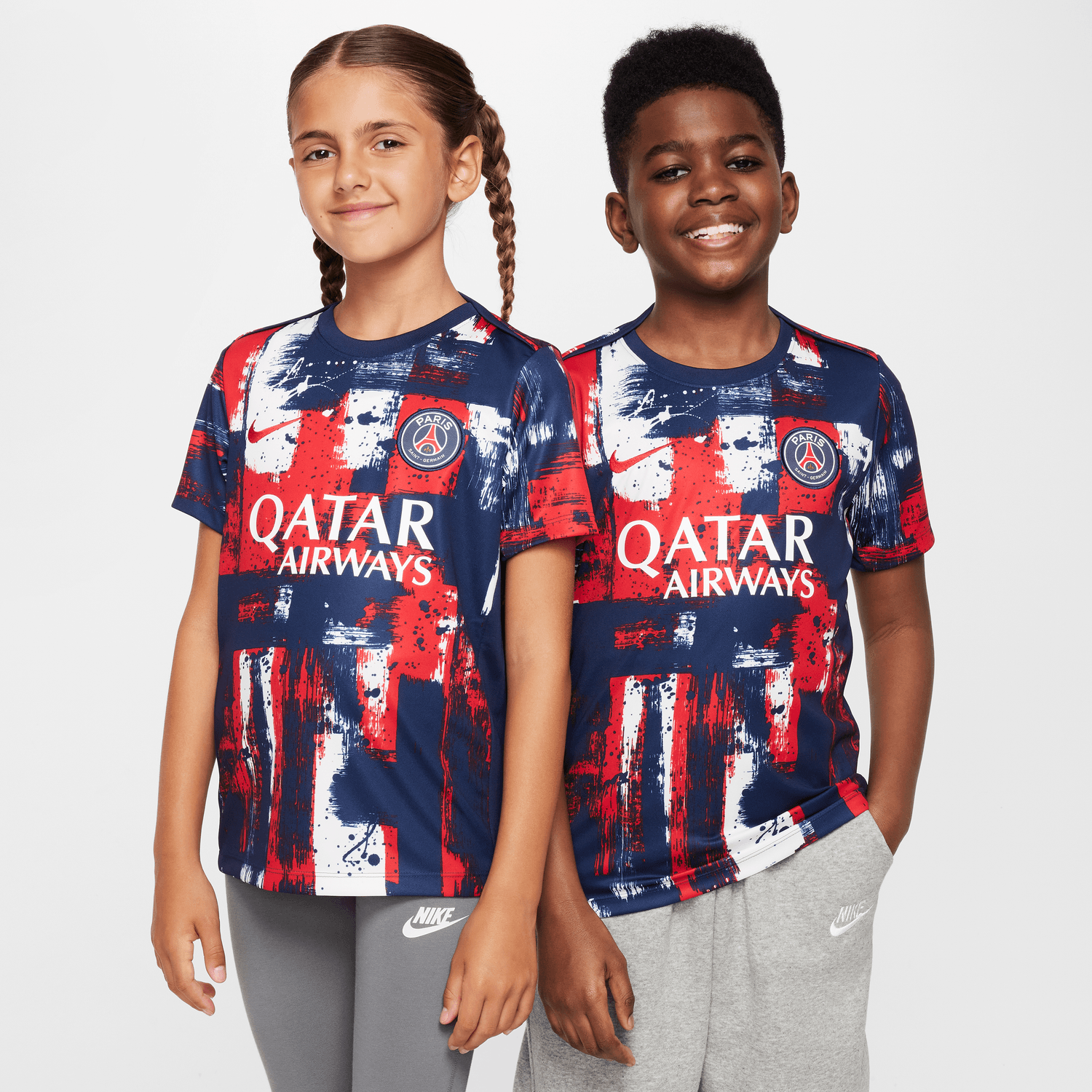 PSG Junior Aufwärmtrikot 2024/2025 – Blau/Weiß/Rot