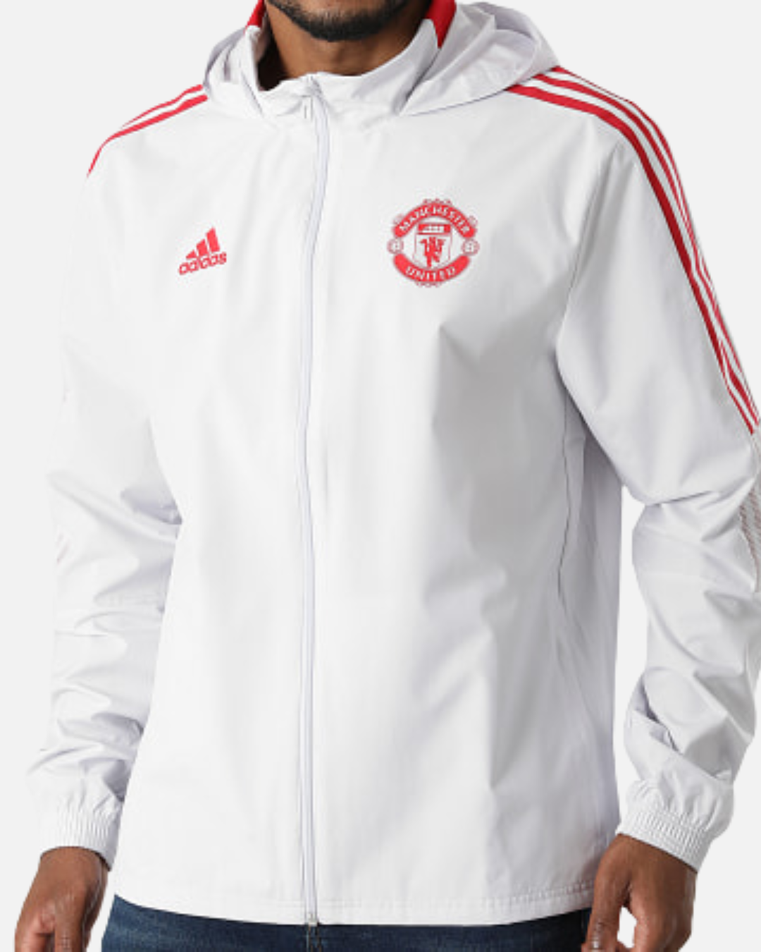 Manchester United 2022 Tracksuit Jacket - White/Red