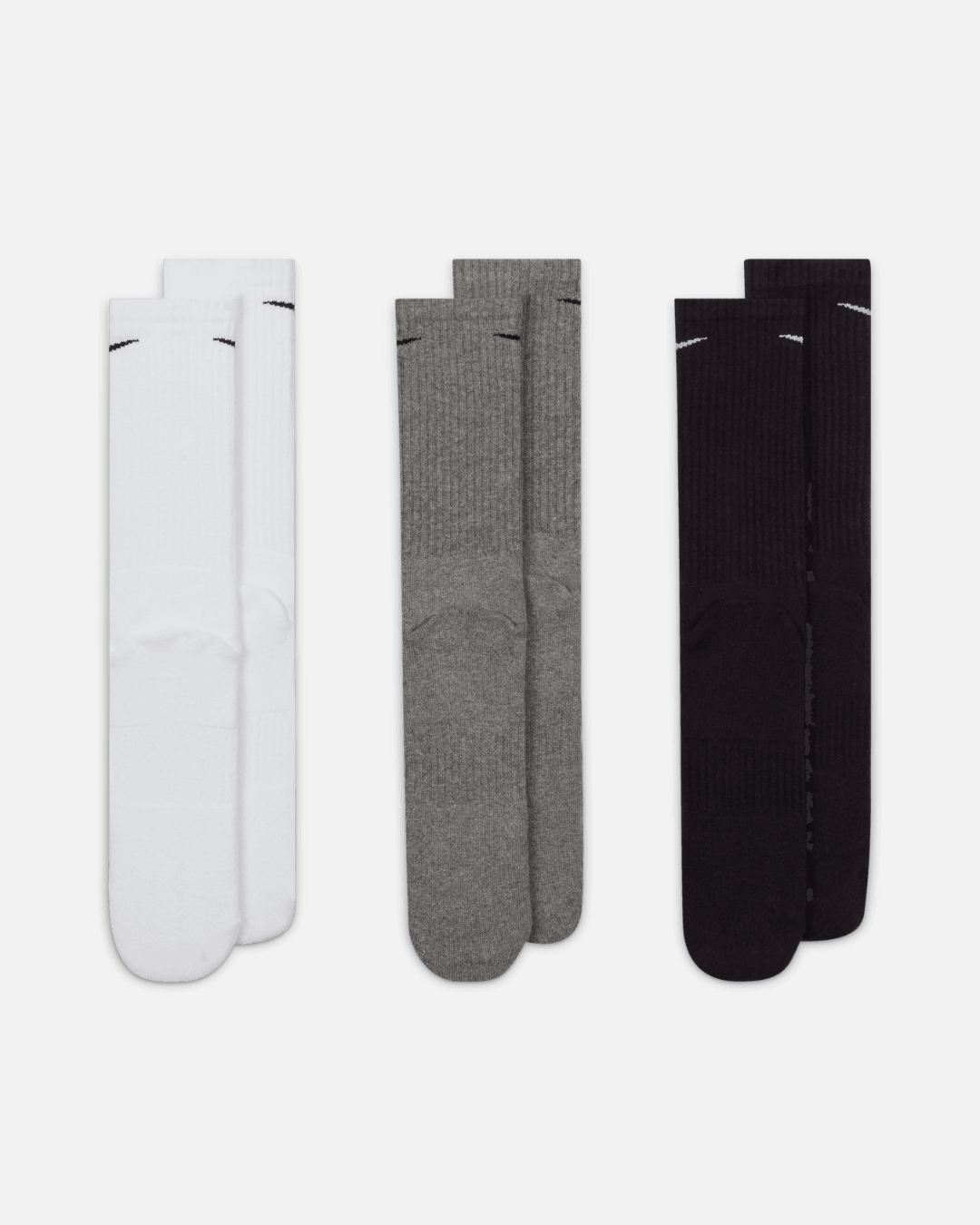 Pack de 3 paires de Chaussettes Nike Everyday - Noir/Blanc/Gris