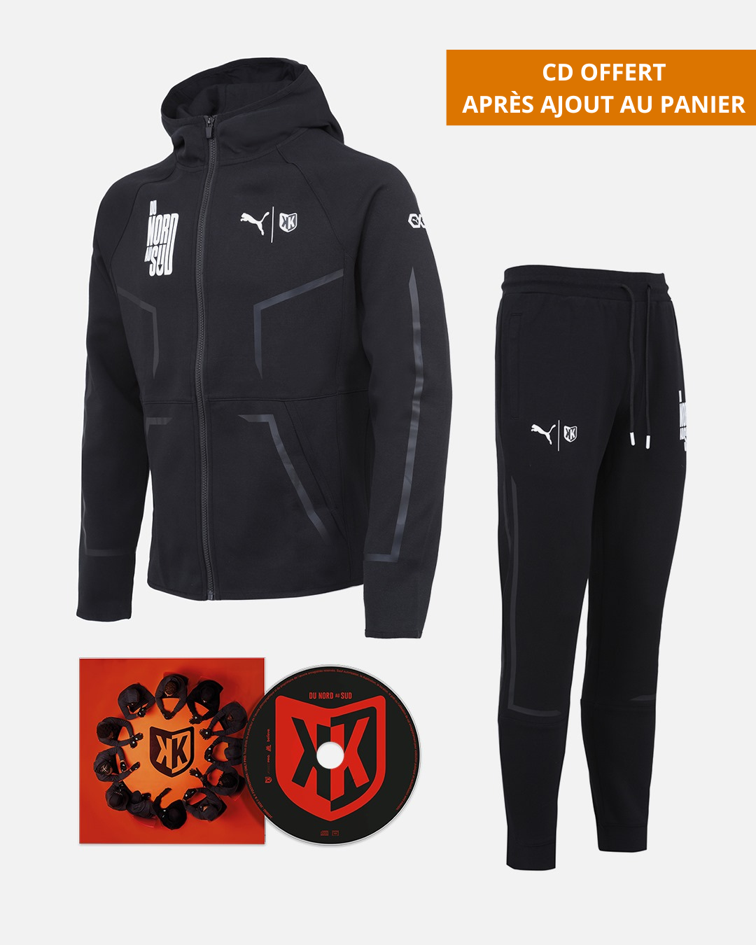 FK x Puma Du Nord Au Sud Trainingsanzug-Set – Schwarz