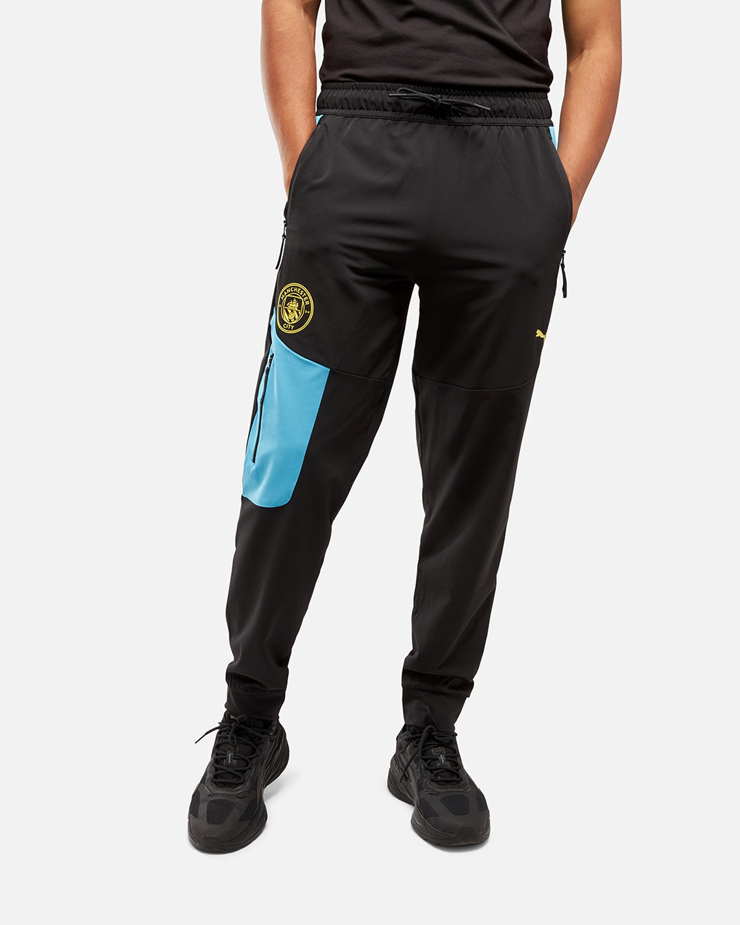 Pantaloni della tuta Manchester City Pumatech - Neri/Blu