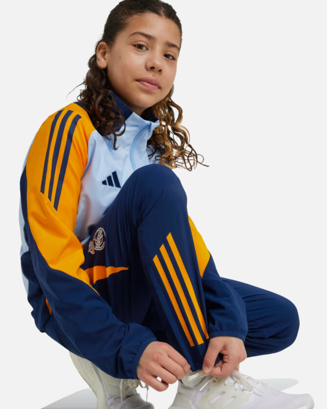 Pantalon de survêtement Real Madrid Junior 2024/2025 - Bleu/Orange