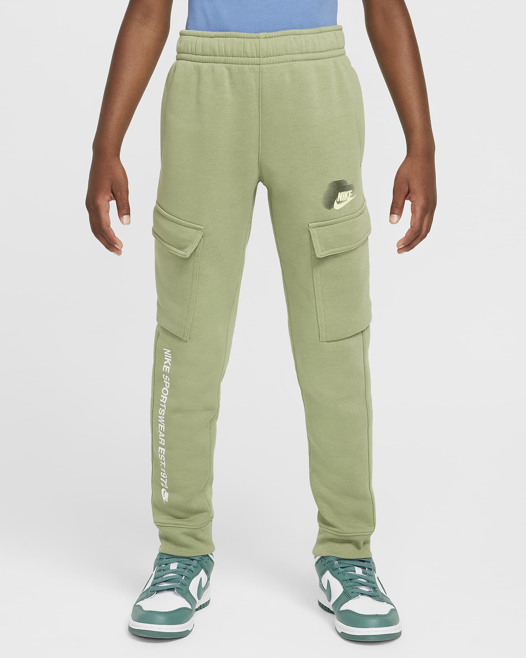 Nike Cargo Fleece Junior Pants - Green