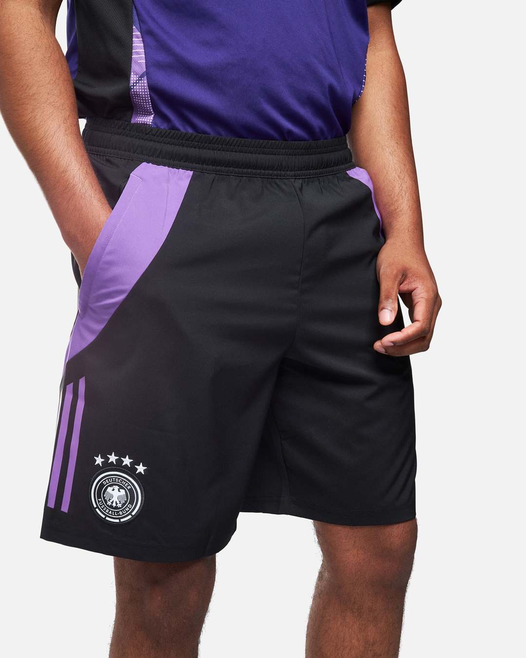 Pantalón corto de entrenamiento Alemania 2024 - Negro/Morado