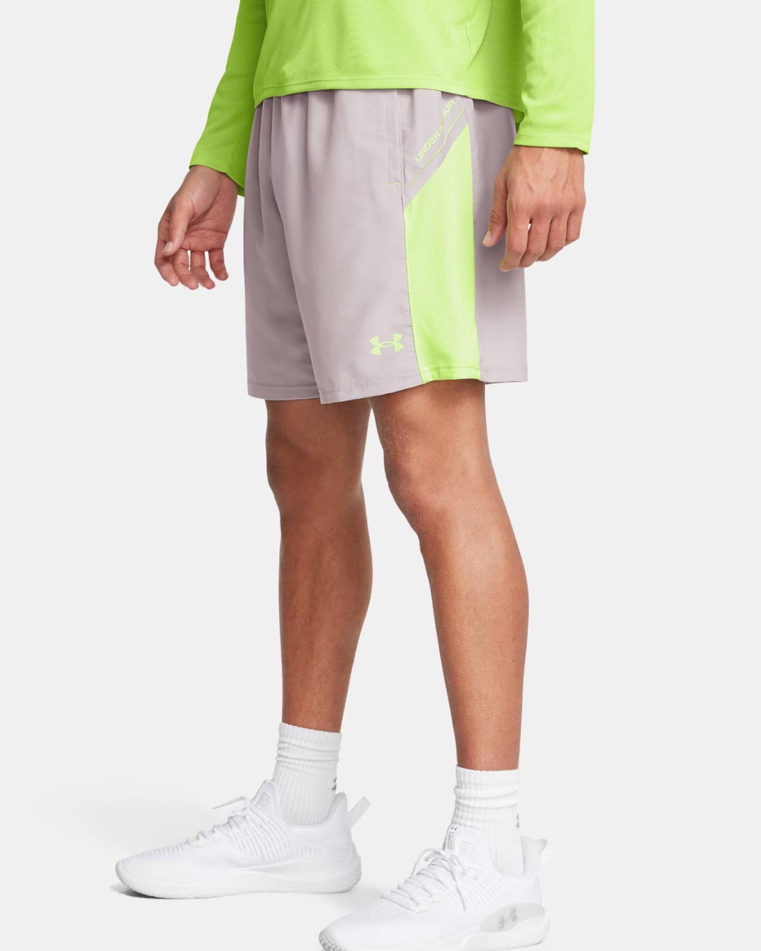 Short Under Armour Tech Utility - Grau/Gelb