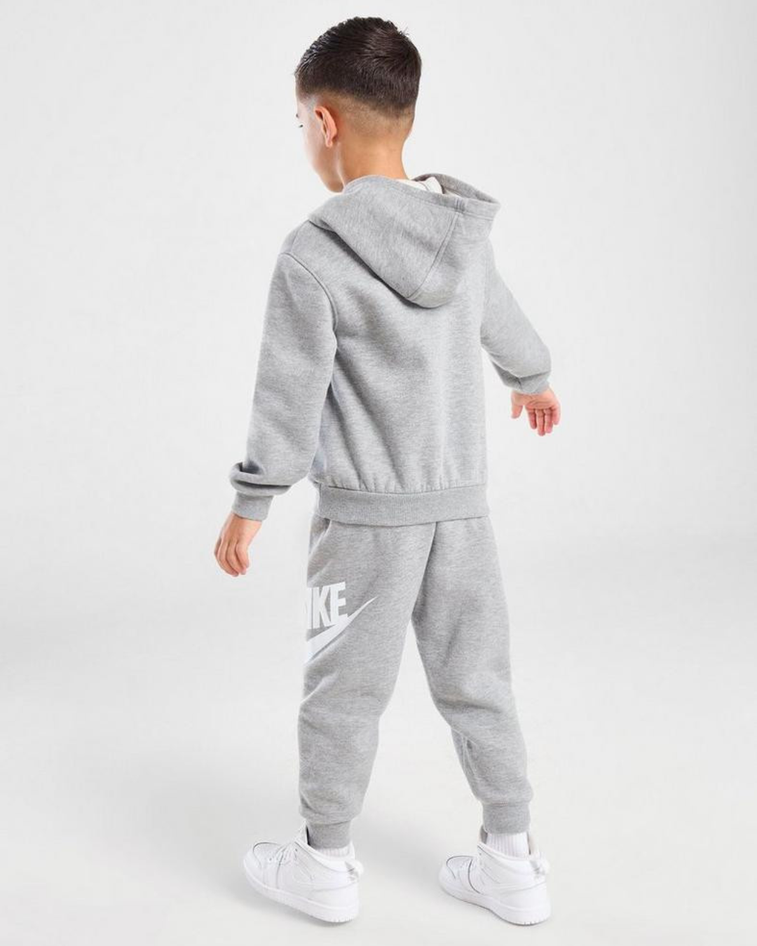 Survêtement Nike Club Fleece Enfant - Gris/Blanc