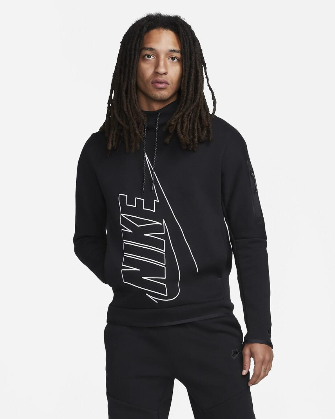 Nike Tech Fleece Kapuzenpullover – Schwarz