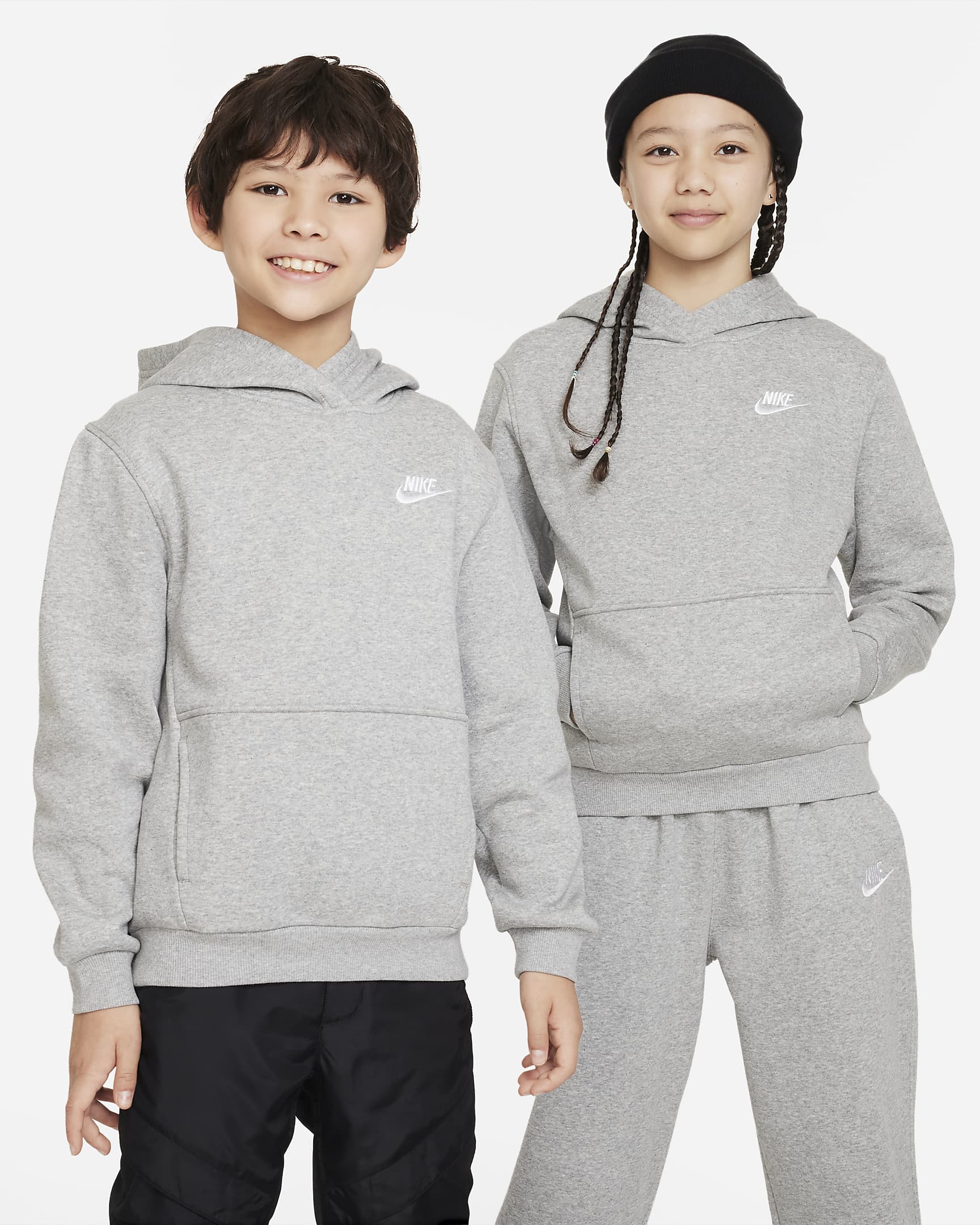 Felpa Nike Fleece Junior - Grigio