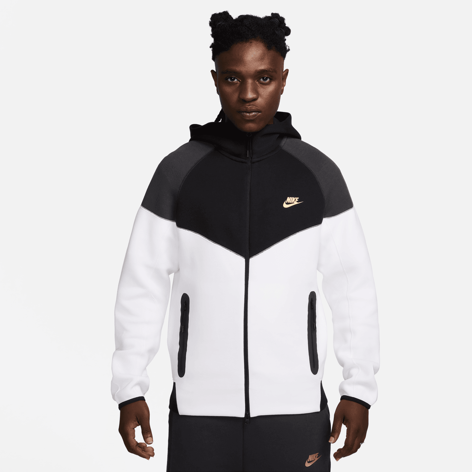 Felpa Nike Tech Fleece Windrunner - Bianco/Noir