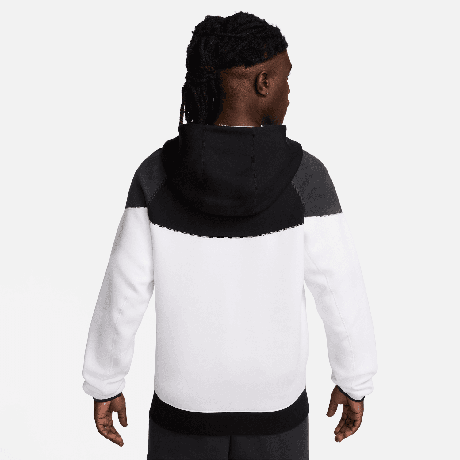 Sweat Nike Tech Fleece Windrunner - Blanc/Noir