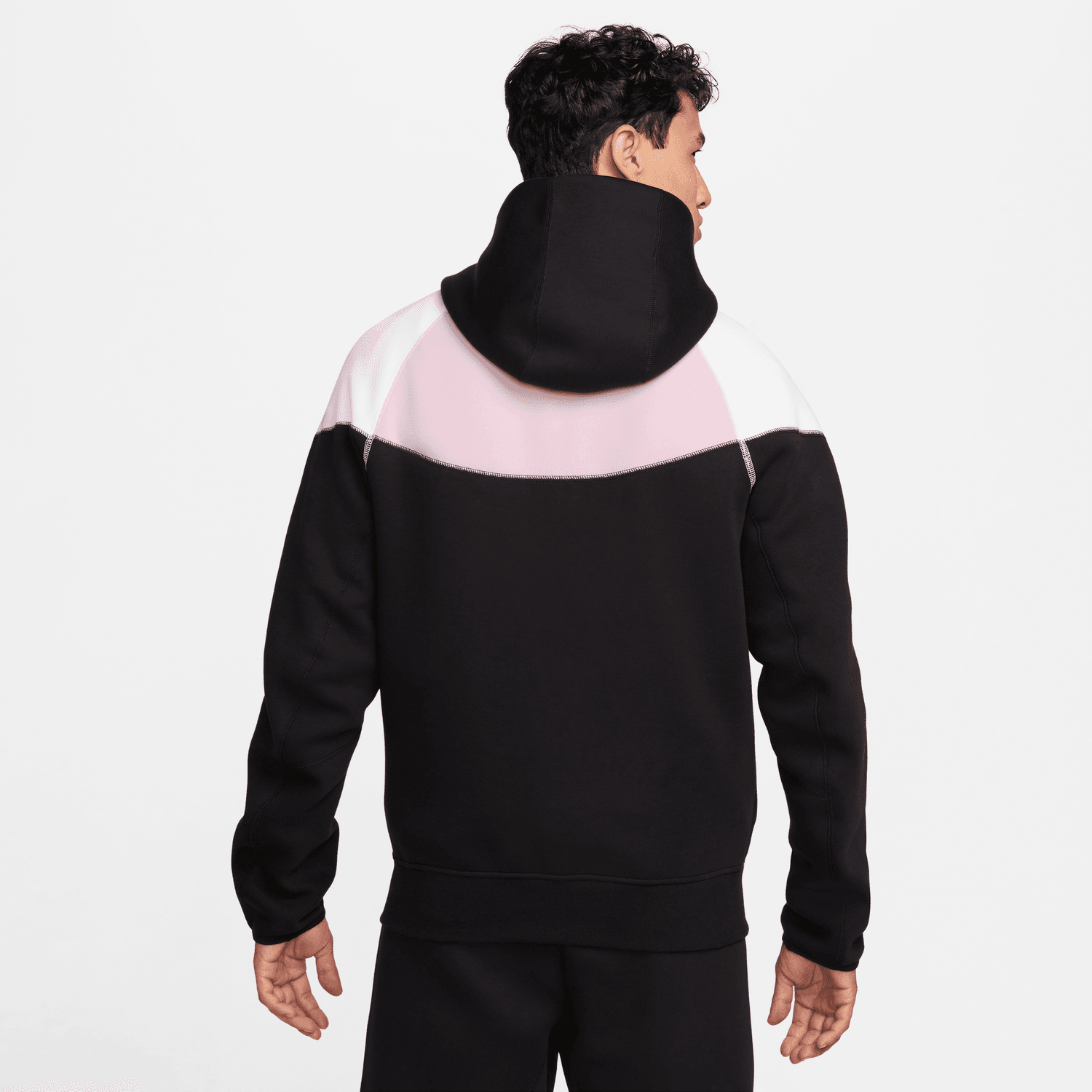 Sweat Nike Tech Fleece Windrunner - Rose/Noir/Blanc