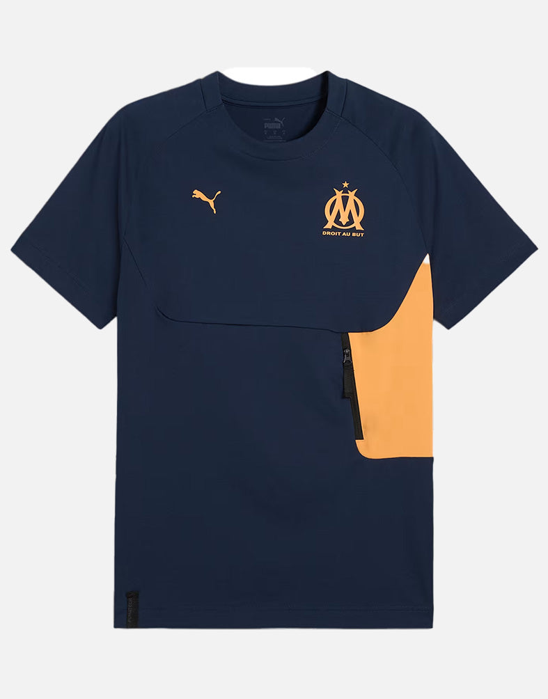 T-shirt d'entrainement OM 2024/2025 - Marine/Orange