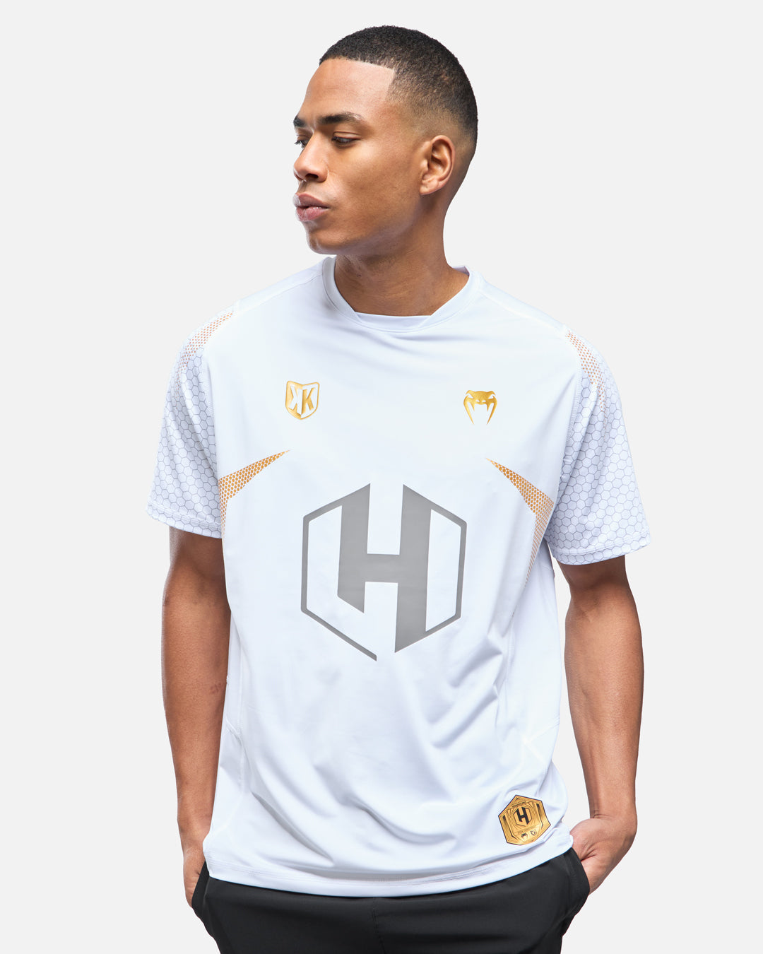 Camiseta Hexagone MMA FK x Venum - Blanco/Dorado