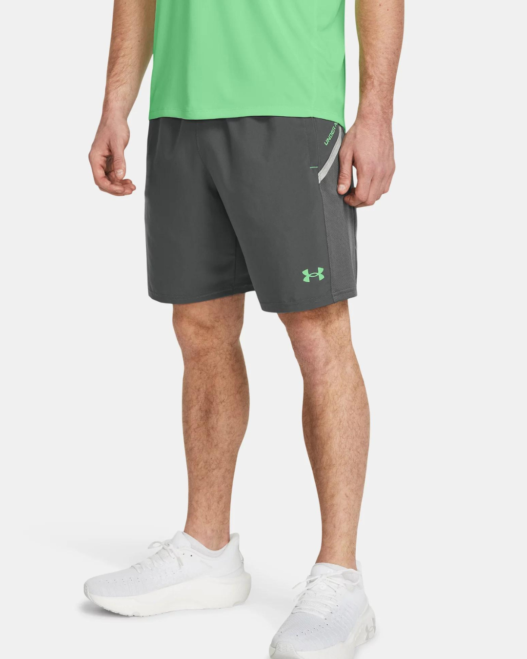 Pantalones cortos Under Armour Core - Gris/Verde