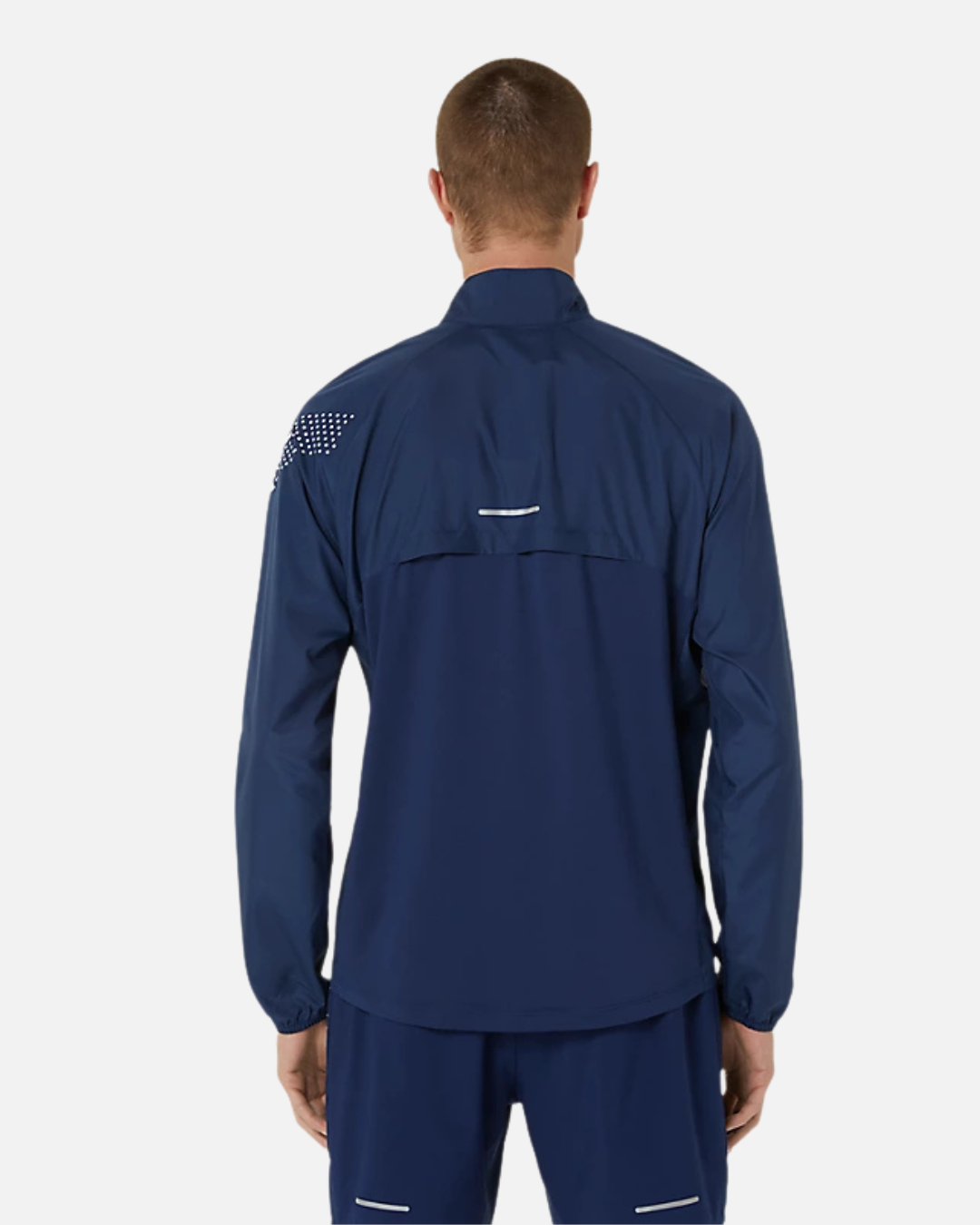 Asics Icon Jacke – Blau/Weiß