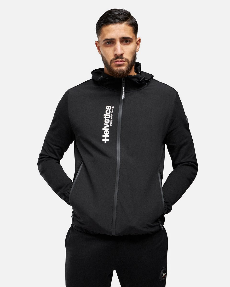 Helvetica Beta Hooded Jacket - Black