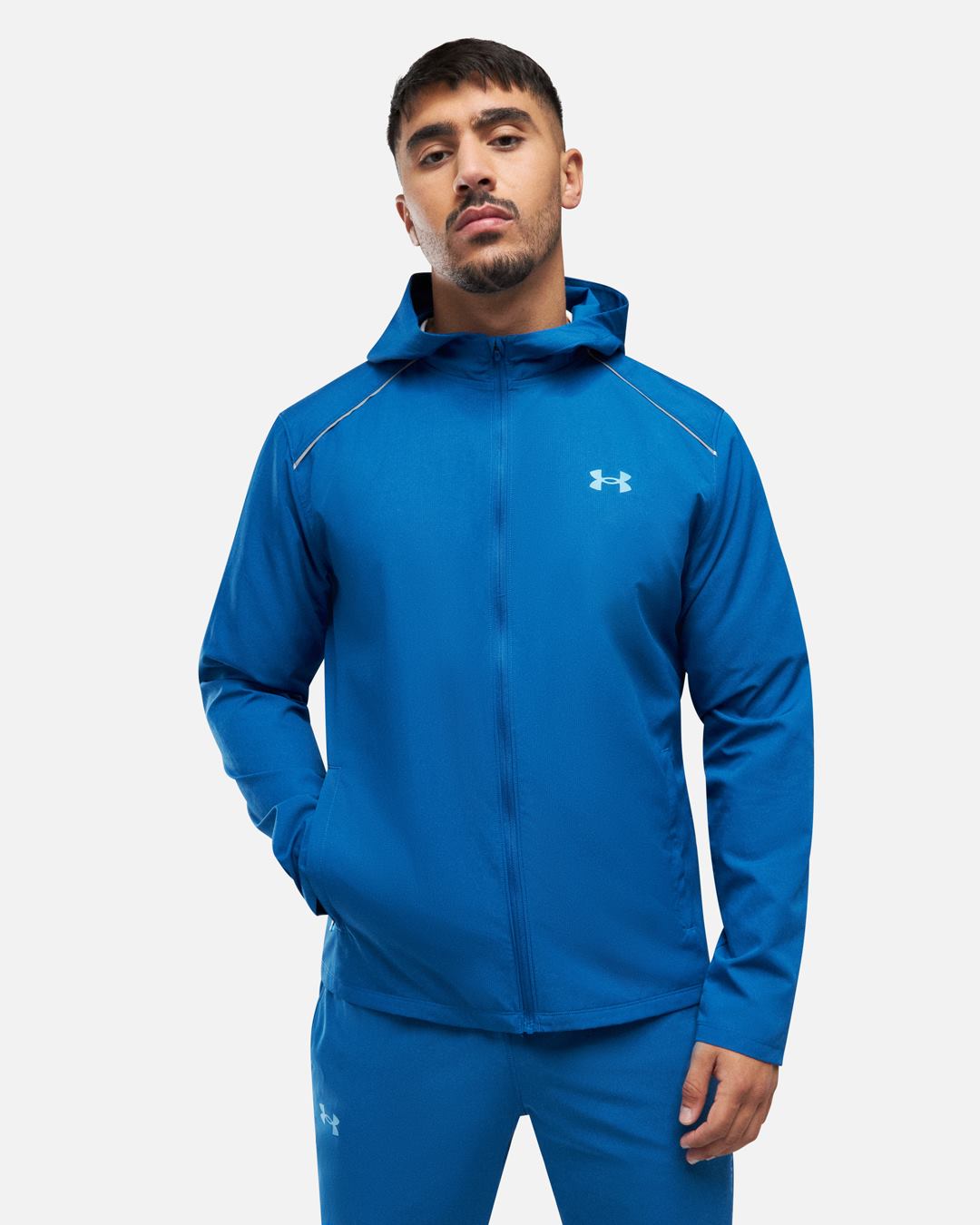 Giacca con cappuccio Under Armour Launch - Blu