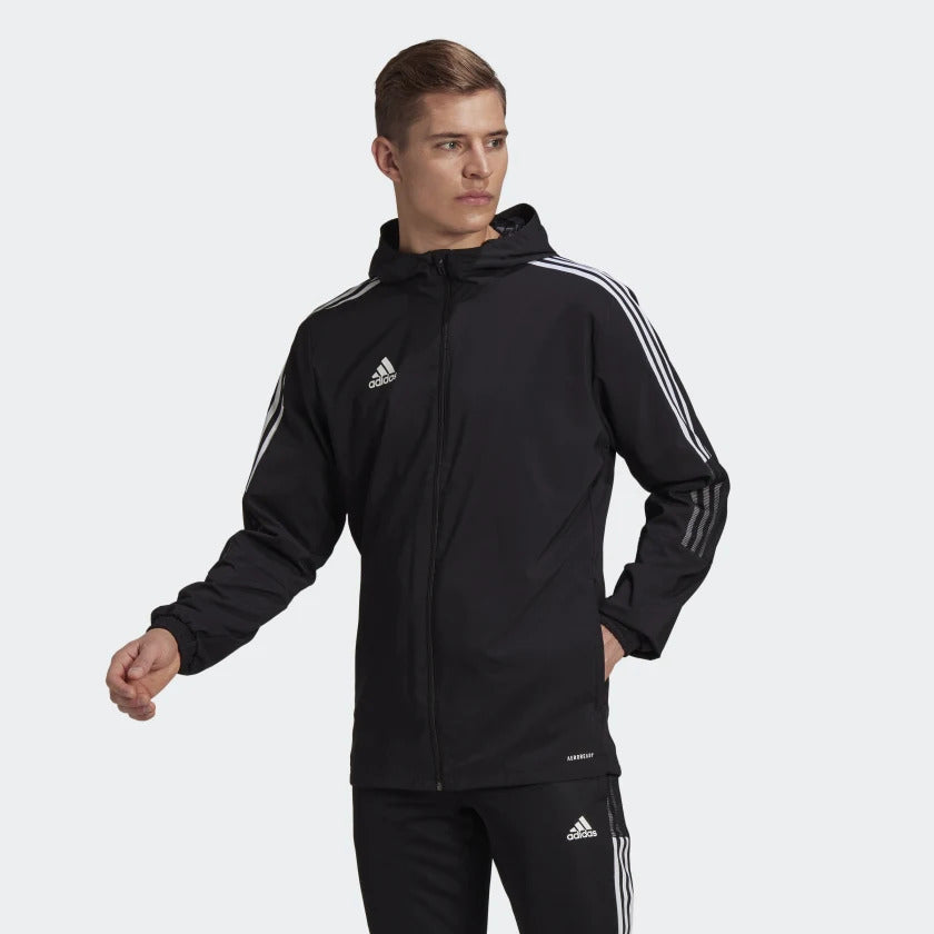 Chaqueta cortavientos Adidas Tiro - Negro/Blanco