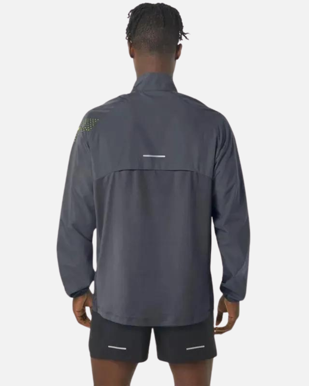 Asics Icon Windjacke – Grau/Gelb