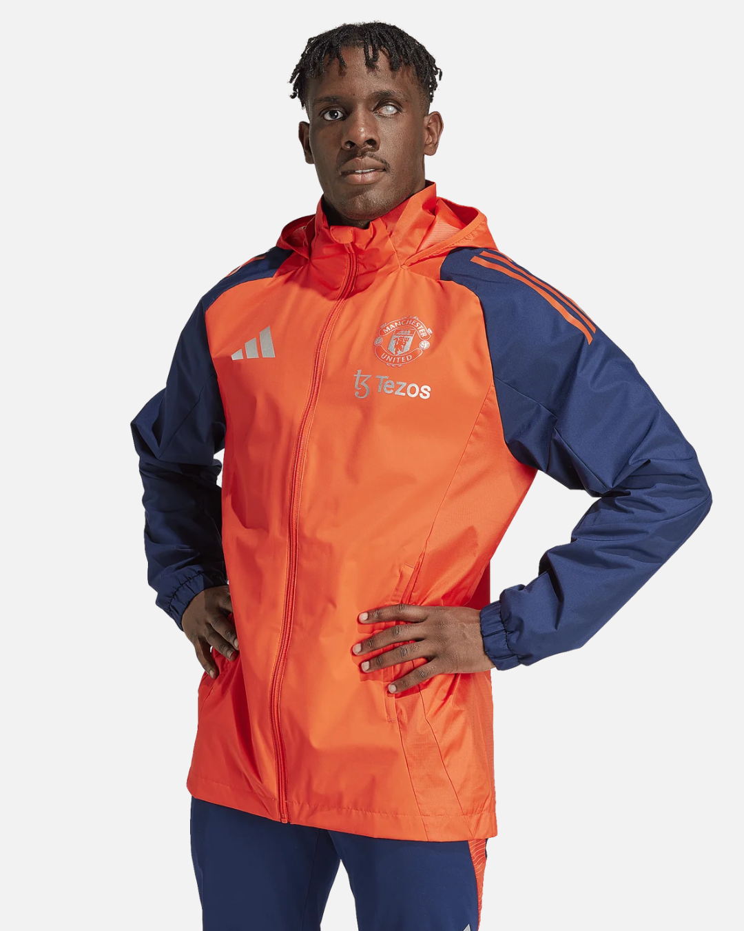 Manchester United 2024/2025 Windbreaker Jacket - Orange/Blue